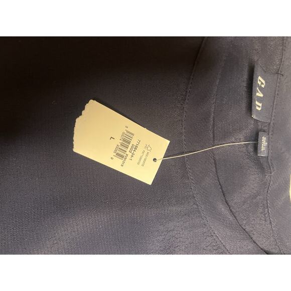 Gap Navy Flounce Hem Dress Long Sleeve Size Large NWT - Picture 4 of 9